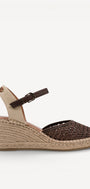 DAMES OPEN SCHOENEN-Bruin leer