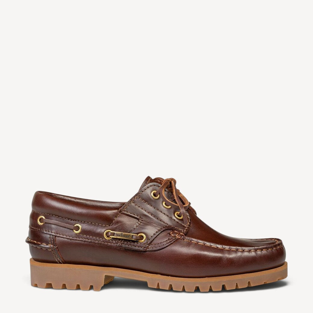 Heren veterschoenen-Bruin leer