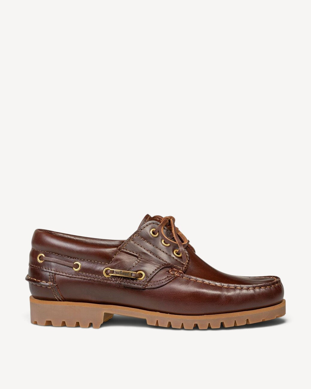 Heren veterschoenen-Bruin leer