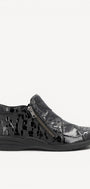 DAMES BOOTS+KORT LAARS-Zwart leer