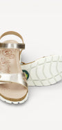 DAMES OPEN SCHOENEN-Goud leer