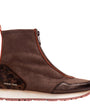 DAMES BOOTS+KORT LAARS-Bruin leer