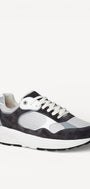 Heren veterschoenen-Blauw combi kleur