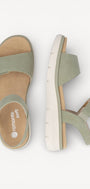 DAMES OPEN SCHOENEN-Groen suède/nubuck