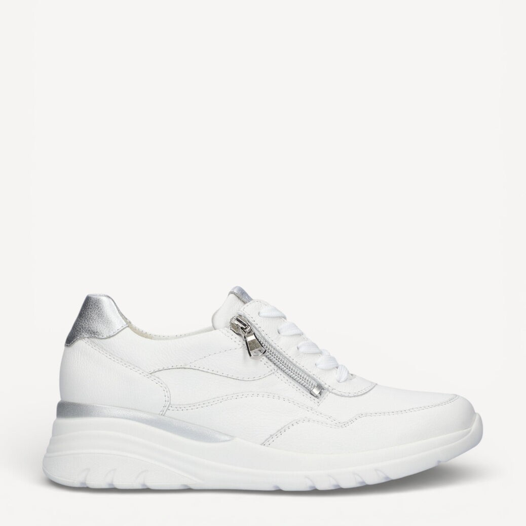 DAMES SPORTIEVE VETERSCHO-Wit leer