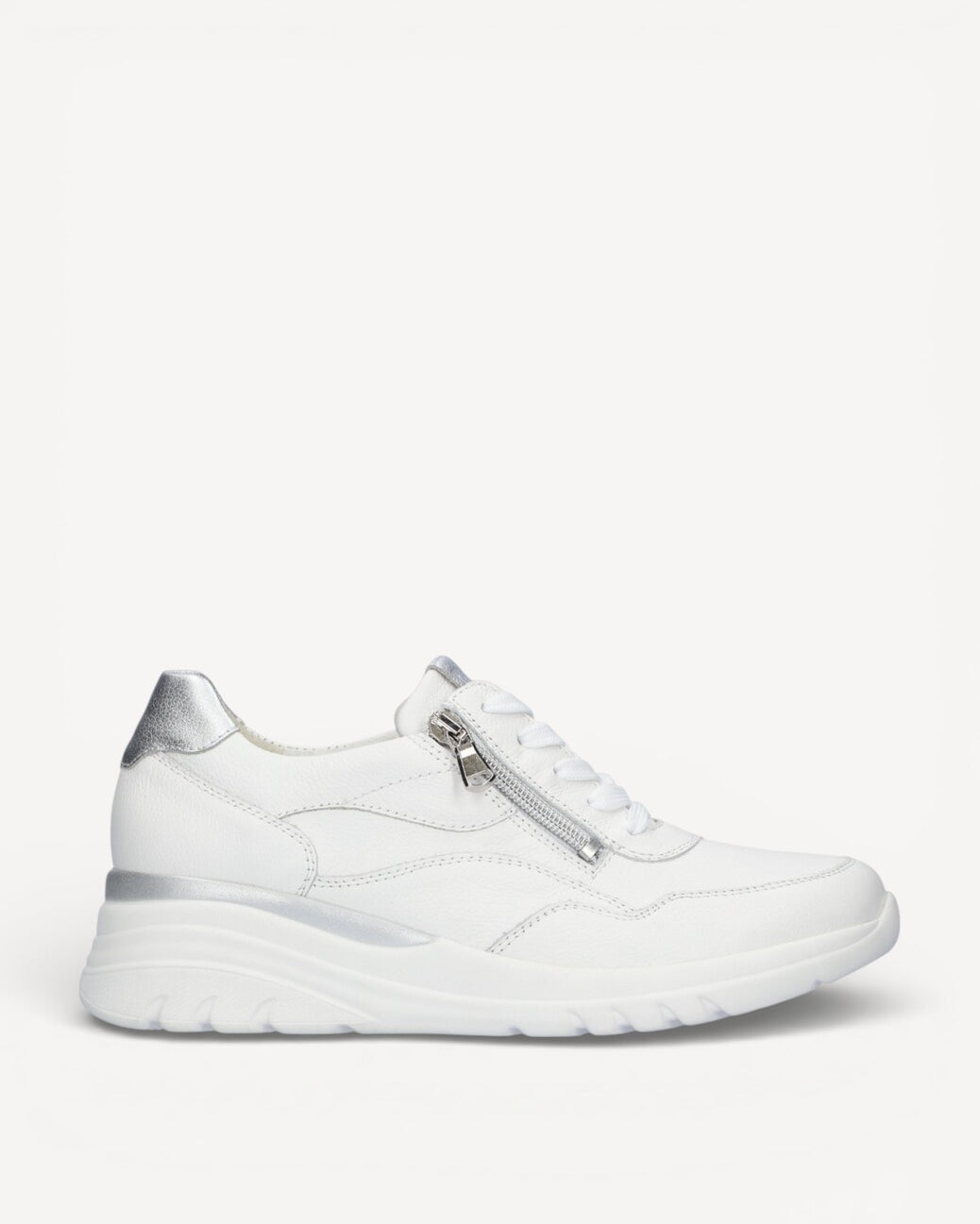 DAMES SPORTIEVE VETERSCHO-Wit leer