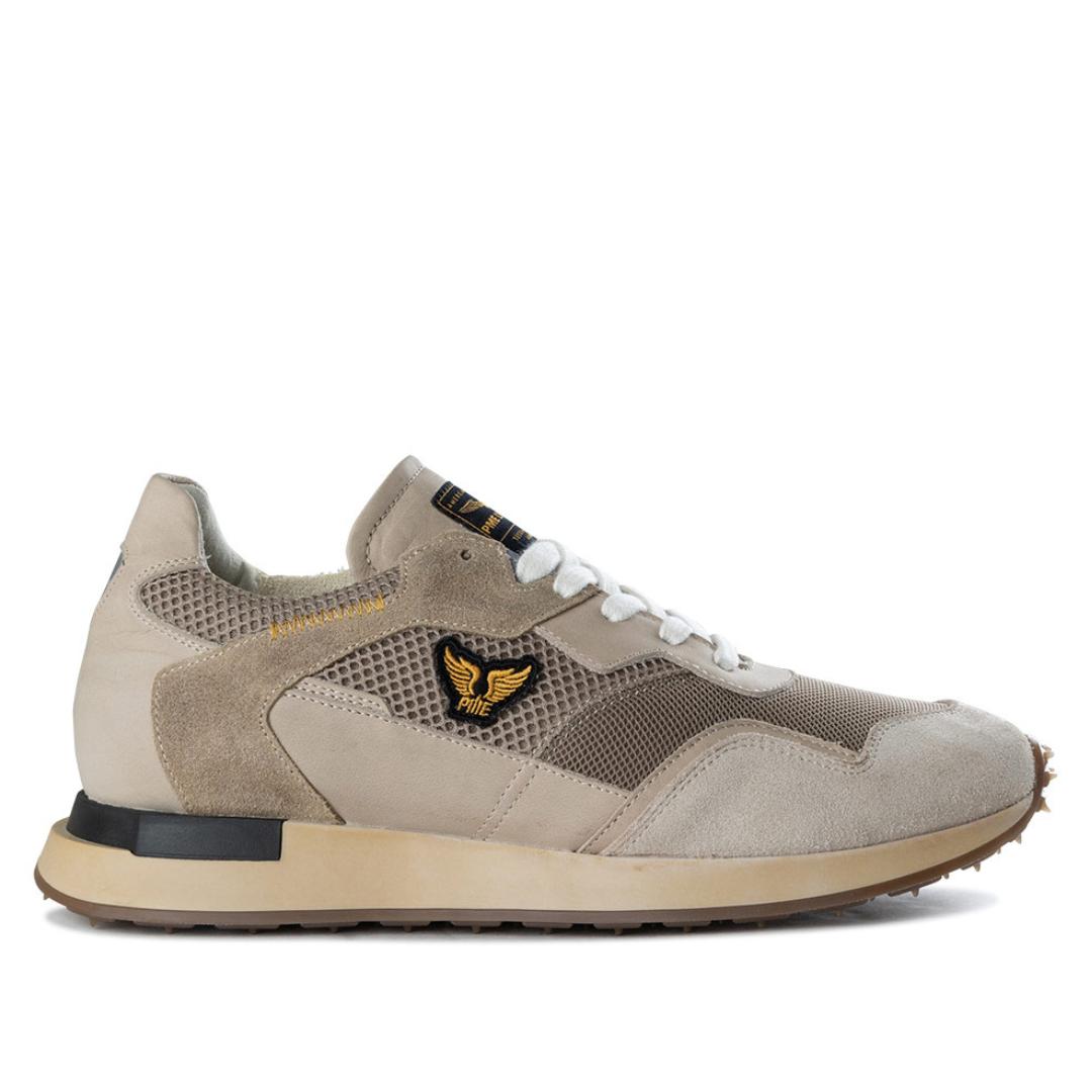 Heren veterschoenen-Beige suède/nubuck