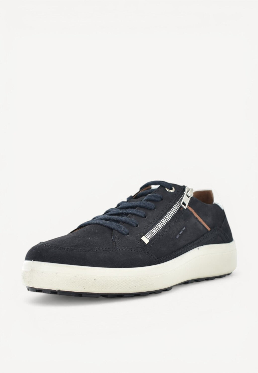 Heren veterschoenen-Blauw suède/nubuck