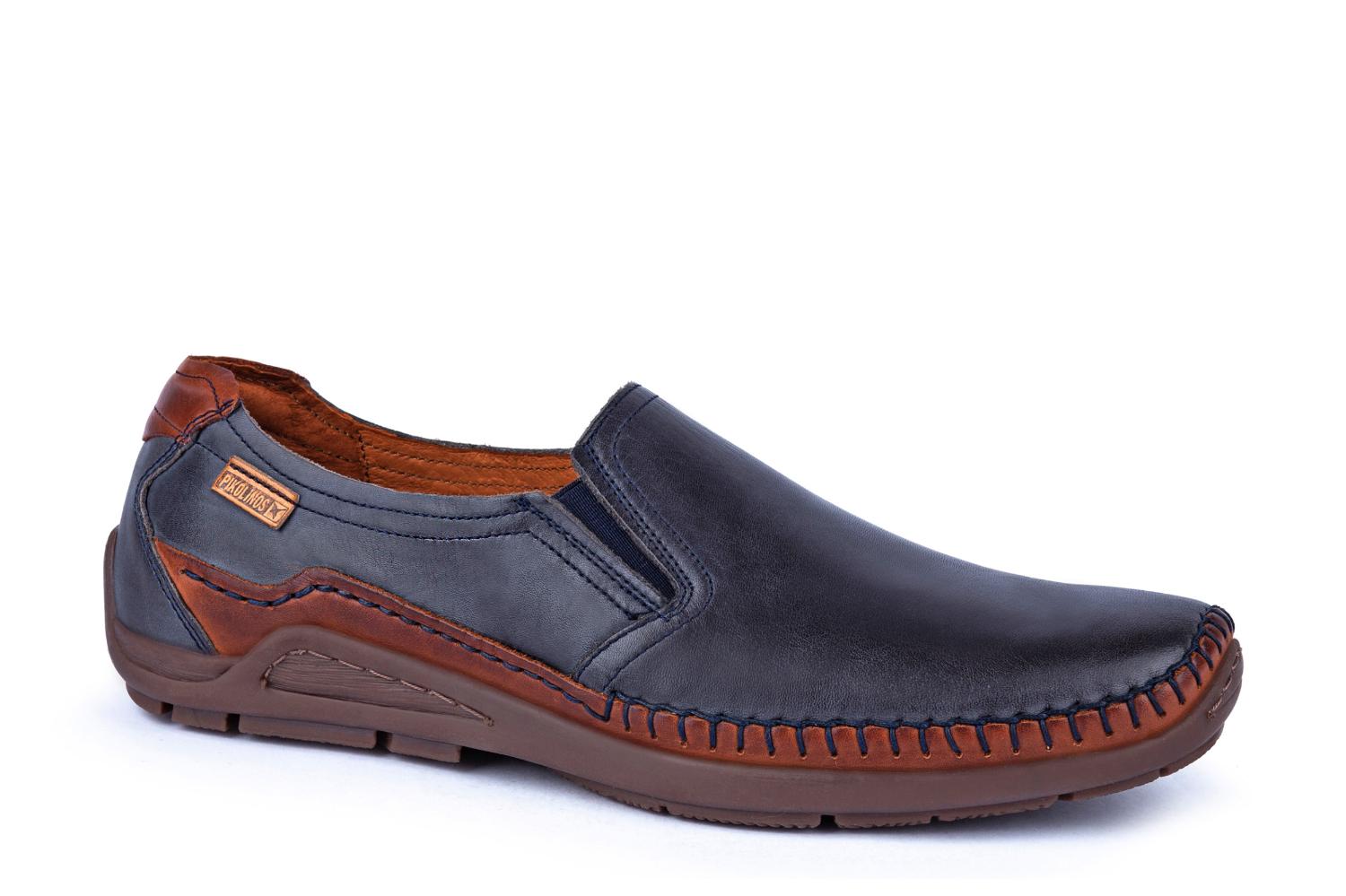 Heren instapper-Blauw leer