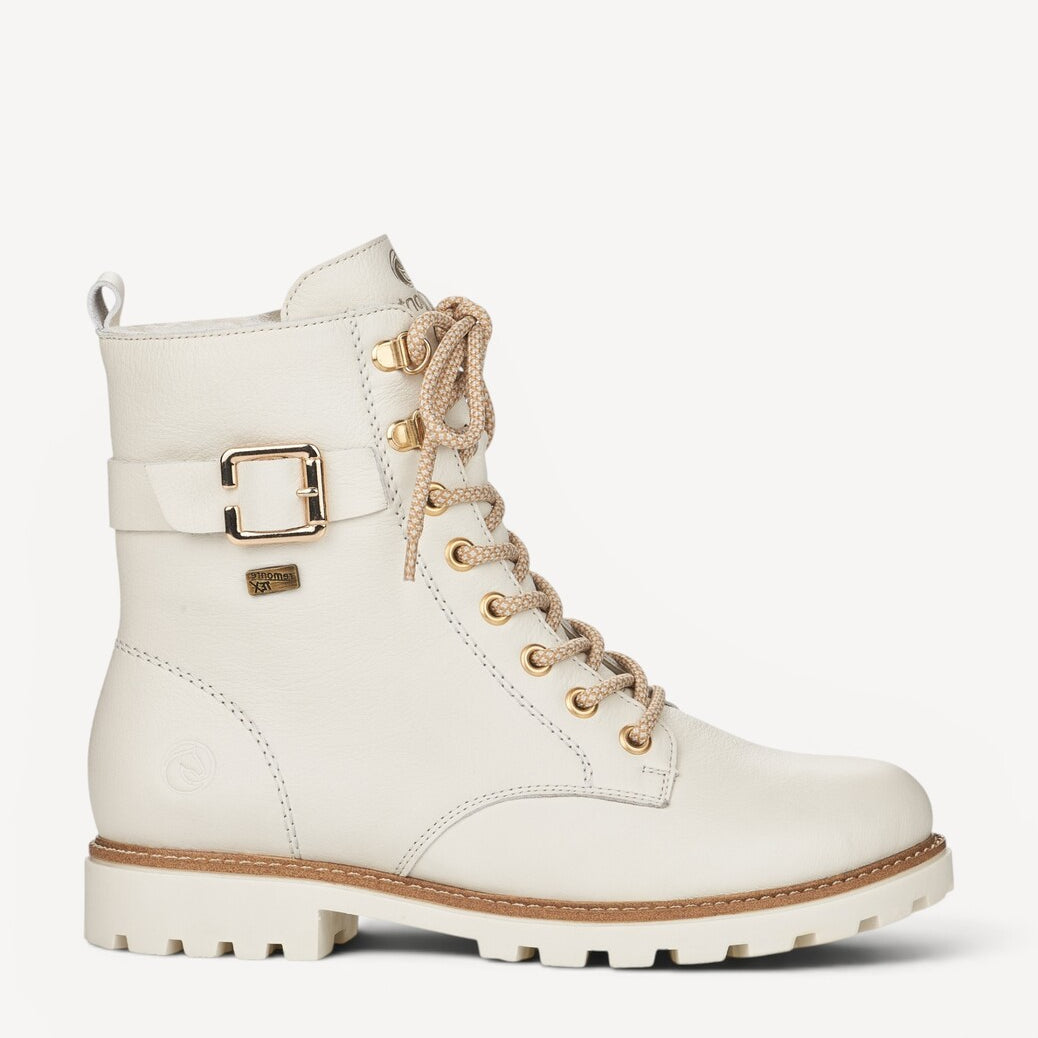 DAMES BOOTS+KORT LAARS-Wit leer
