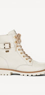 DAMES BOOTS+KORT LAARS-Wit leer