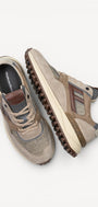 Heren veterschoenen-Bruin combi kleur