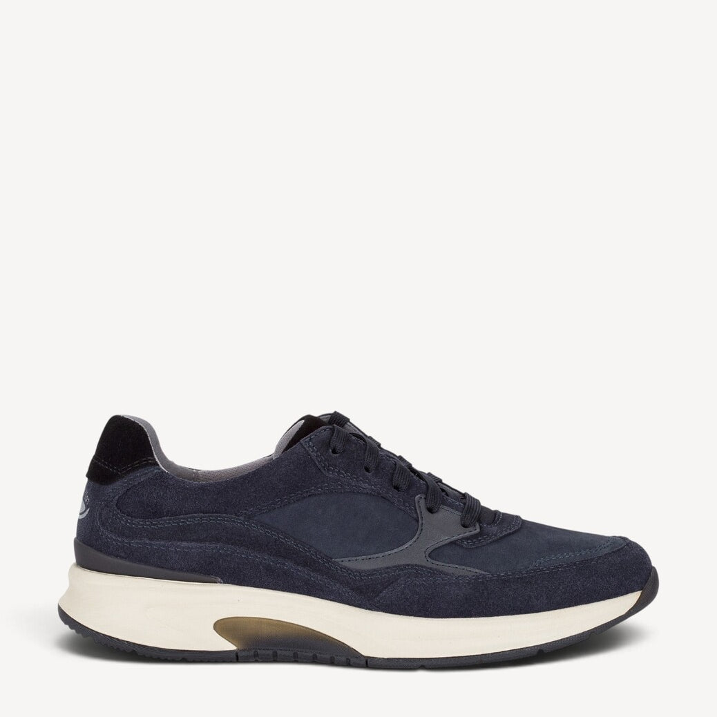 Heren veterschoenen-Blauw suède/nubuck