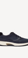 Heren veterschoenen-Blauw suède/nubuck