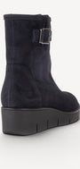 DAMES BOOTS+KORT LAARS-Blauw suède/nubuck
