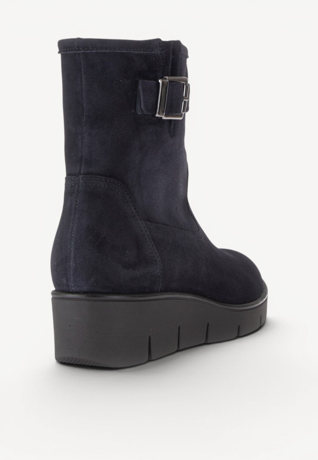 DAMES BOOTS+KORT LAARS-Blauw suède/nubuck