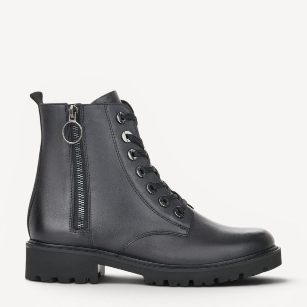 DAMES BOOTS+KORT LAARS-Blauw leer