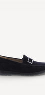 DAMES INSTAPSCHOENEN-Blauw suède/nubuck