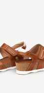 DAMES OPEN SCHOENEN-Bruin leer