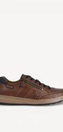 Heren veterschoenen-Bruin leer