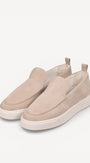 Heren veterschoenen-Beige suède/nubuck