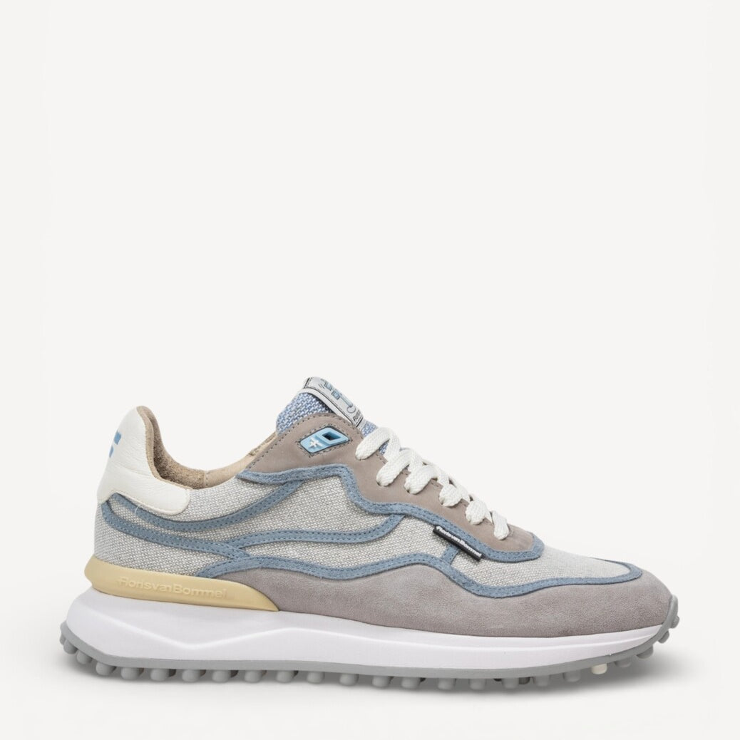 Heren veterschoenen-Grijs combi kleur
