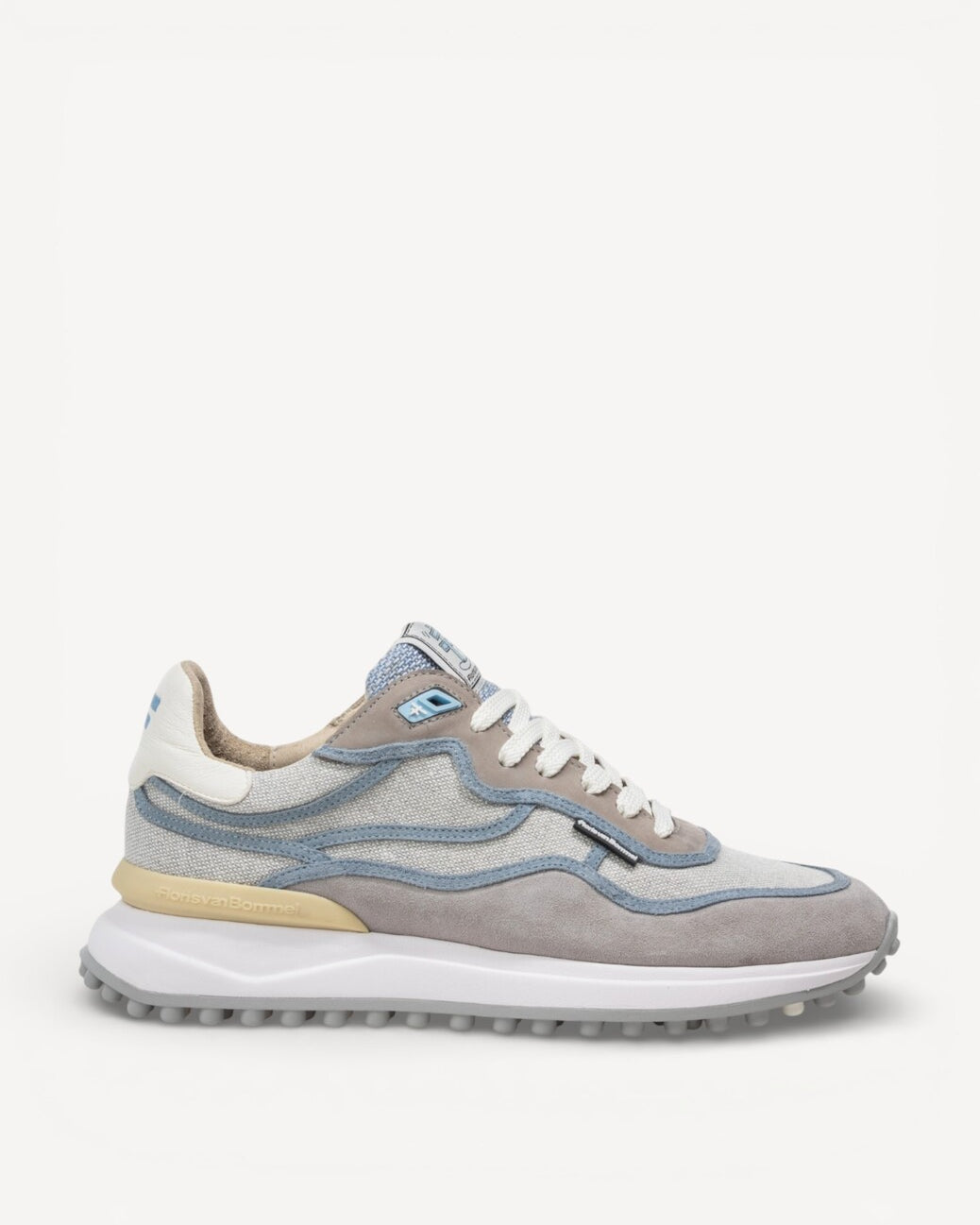 Heren veterschoenen-Grijs combi kleur