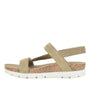 DAMES OPEN SCHOENEN-Beige leer