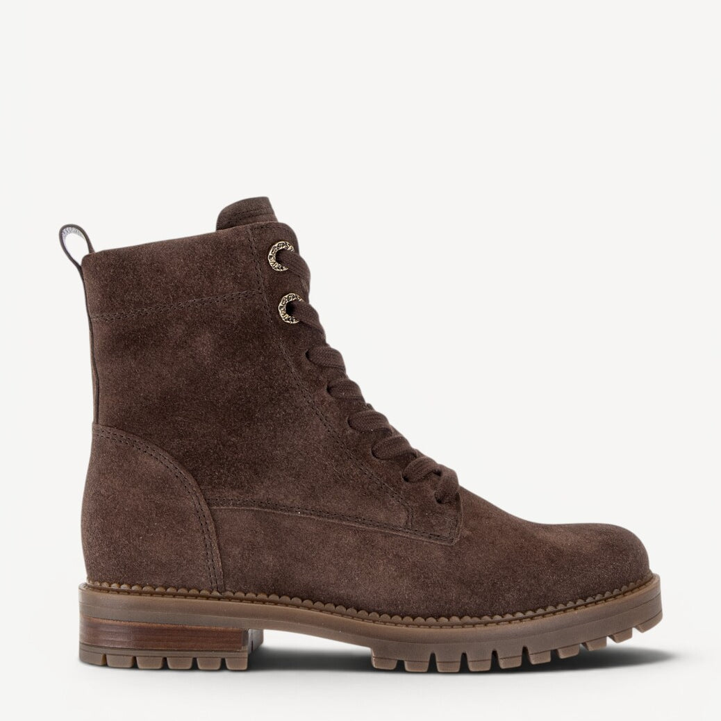 DAMES BOOTS+KORT LAARS-Bruin suède
