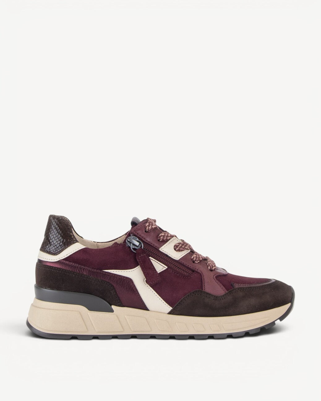 DAMES SPORTIEVE VETERSCHO-Rood suède/nubuck