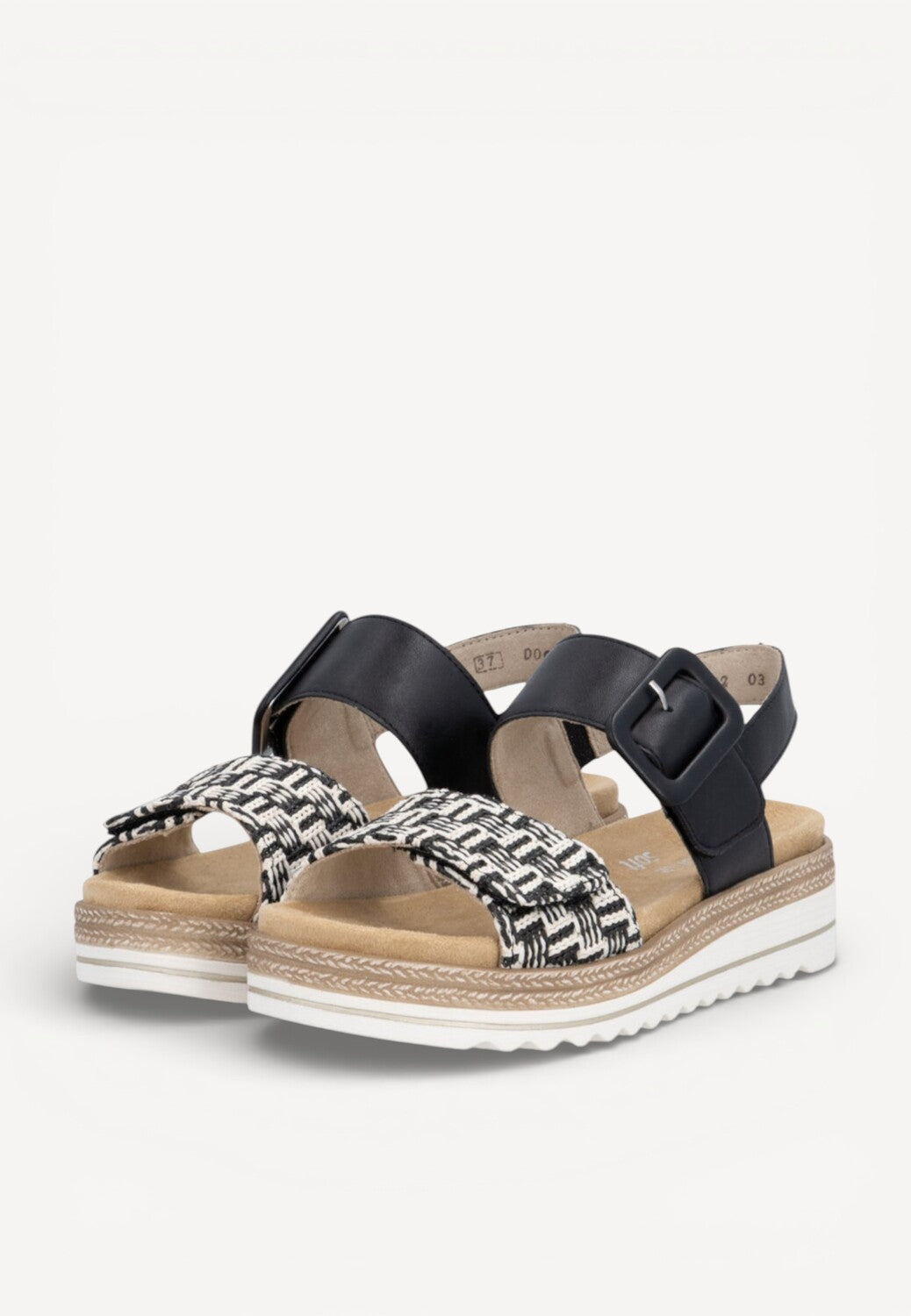 DAMES OPEN SCHOENEN-Zwart combi kleur