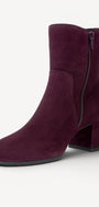 DAMES BOOTS+KORT LAARS-Rood suède/nubuck