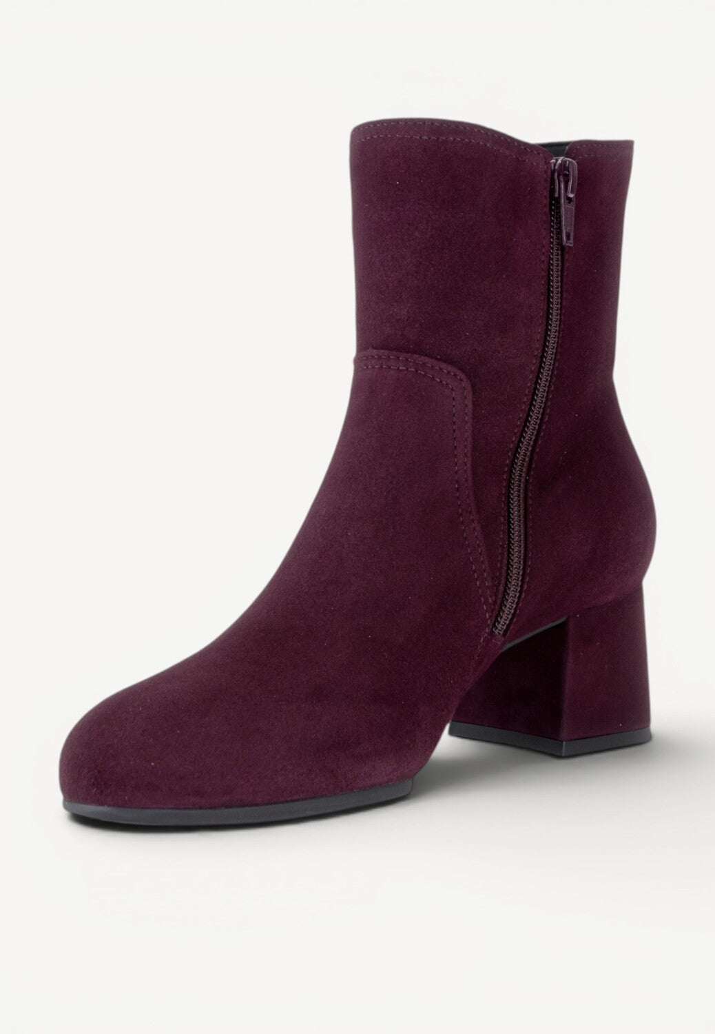 DAMES BOOTS+KORT LAARS-Rood suède/nubuck