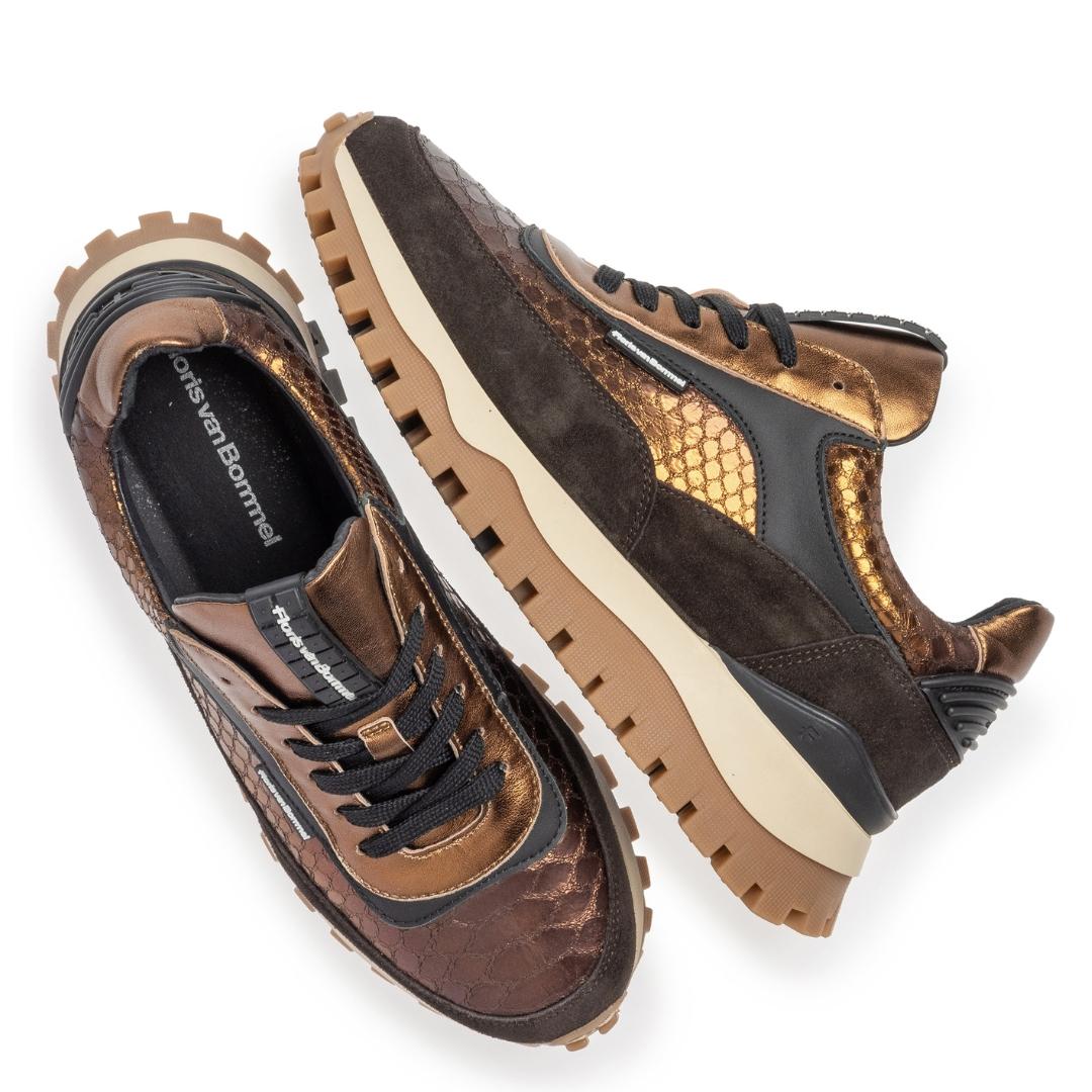 DAMES SPORTIEVE VETERSCHO-Brons combi kleur