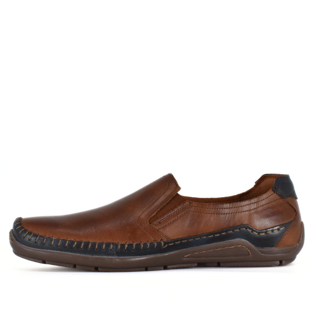 Heren instapper-Bruin combi kleur