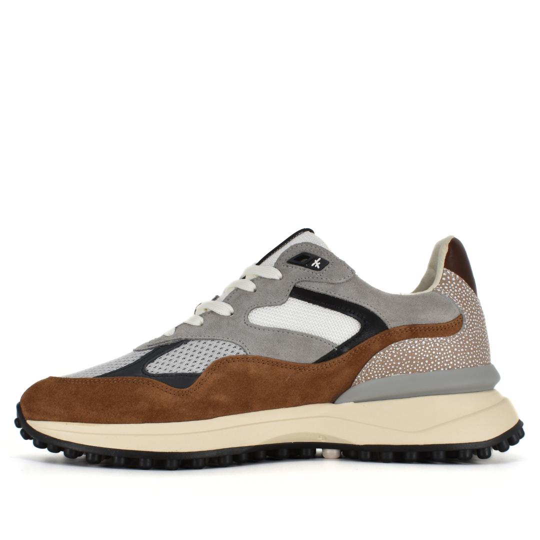 Heren veterschoenen-Bruin combi kleur