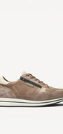 Heren veterschoenen-Beige leer