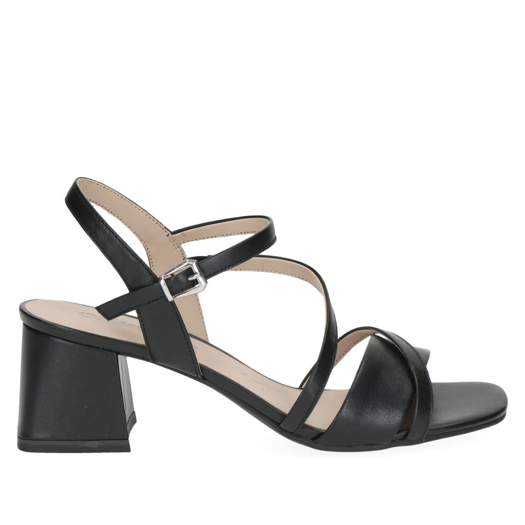 DAMES OPEN SCHOENEN-Zwart leer