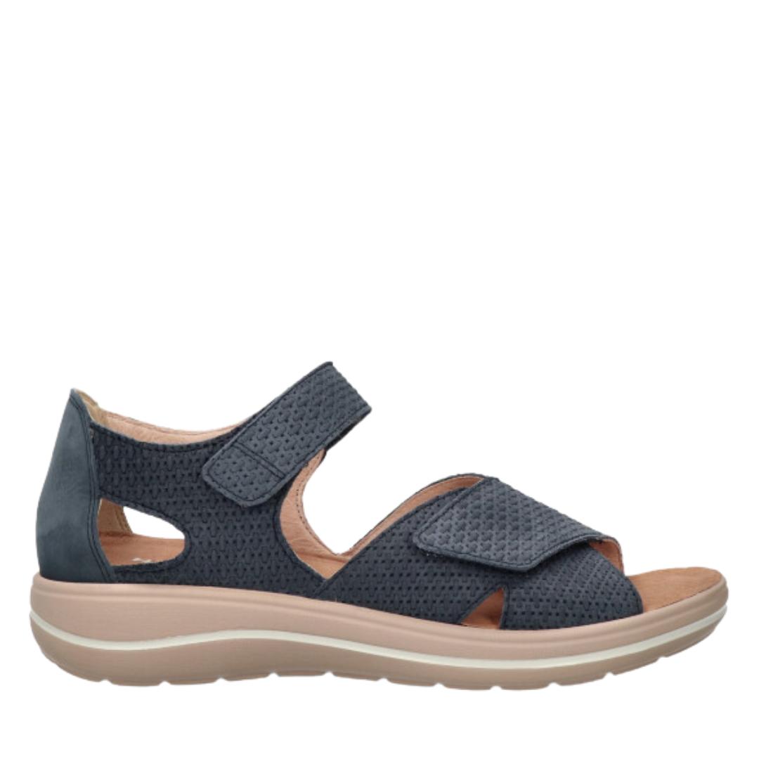 DAMES OPEN SCHOENEN-Blauw suède/nubuck