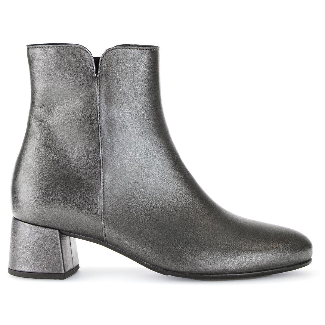 DAMES BOOTS+KORT LAARS-Zilver leer