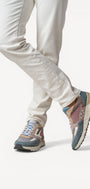 Heren veterschoenen-Blauw combi kleur