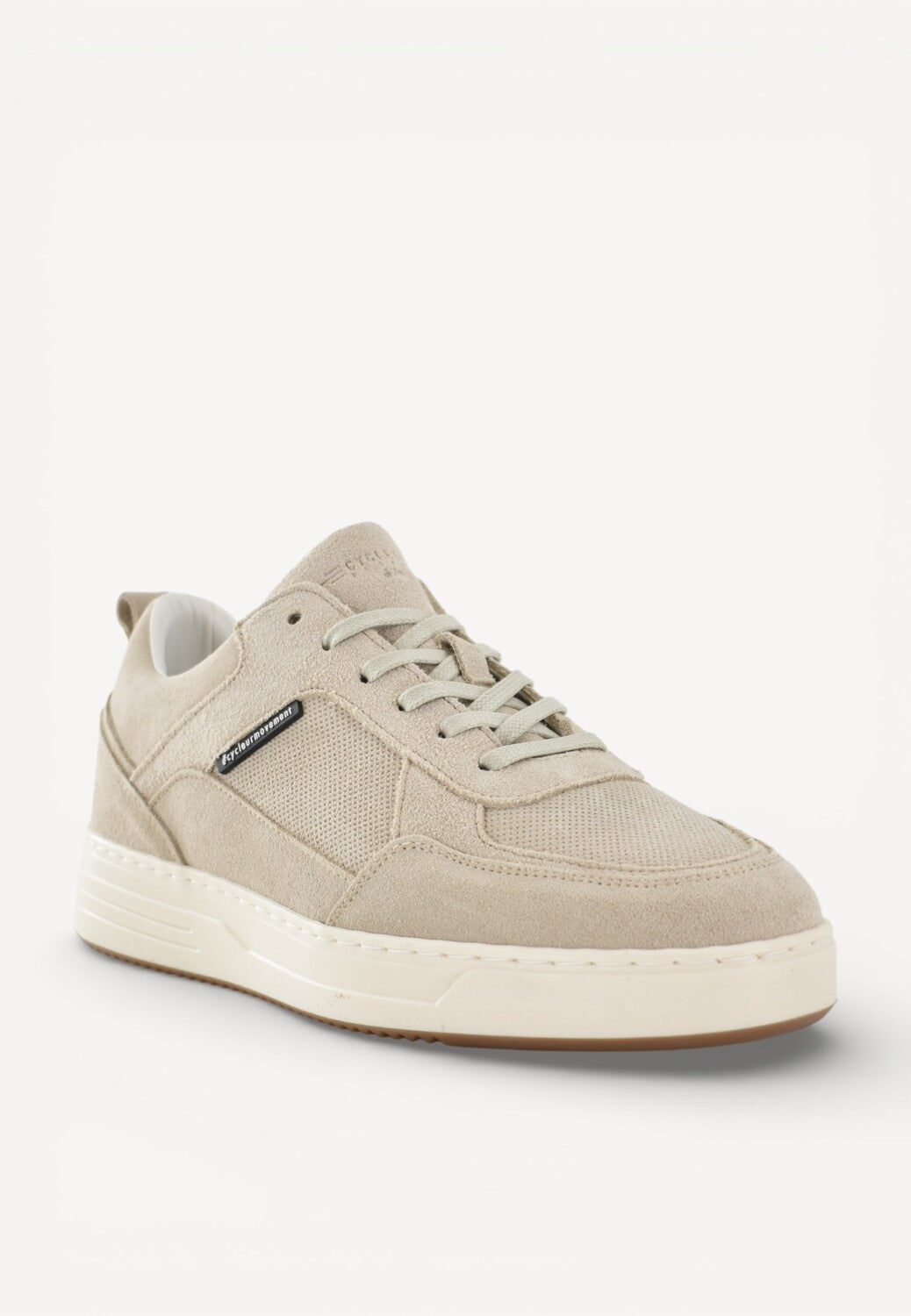Heren veterschoenen-Beige suède/nubuck