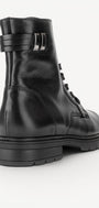 DAMES BOOTS+KORT LAARS-Zwart leer