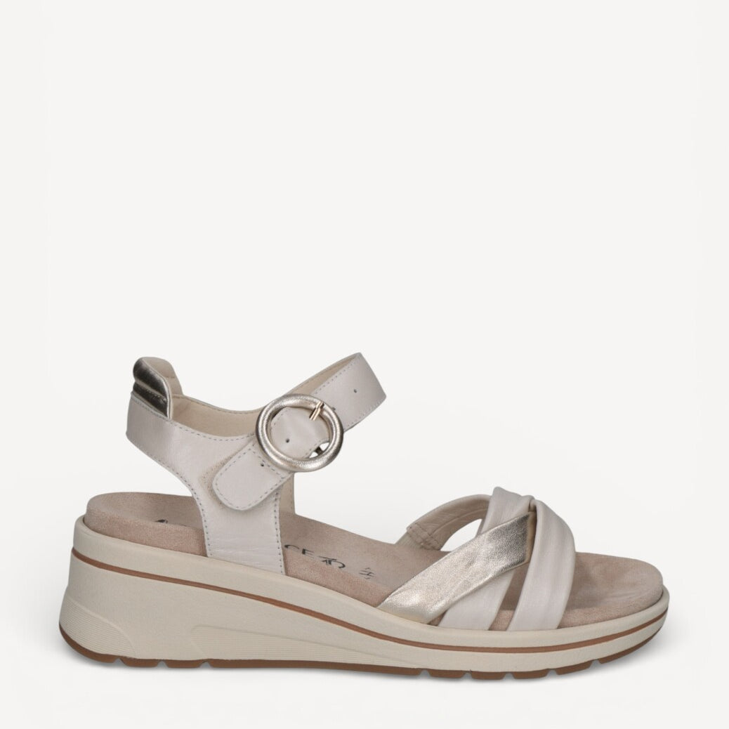 DAMES OPEN SCHOENEN-Brons combi kleur