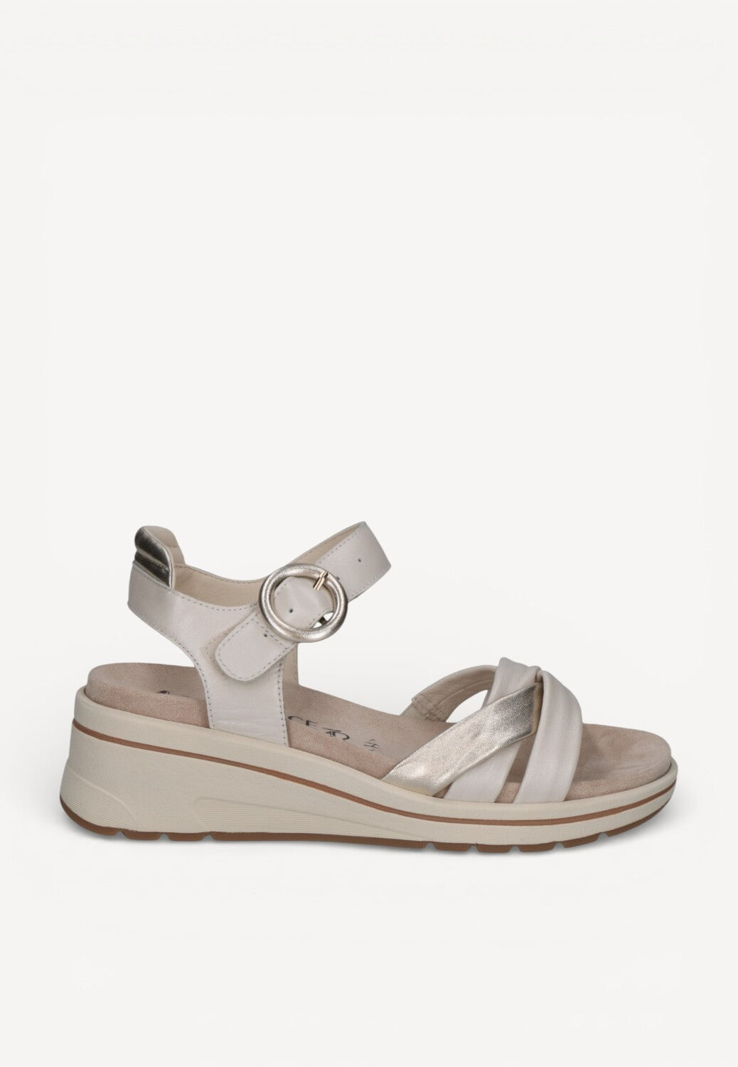 DAMES OPEN SCHOENEN-Brons combi kleur