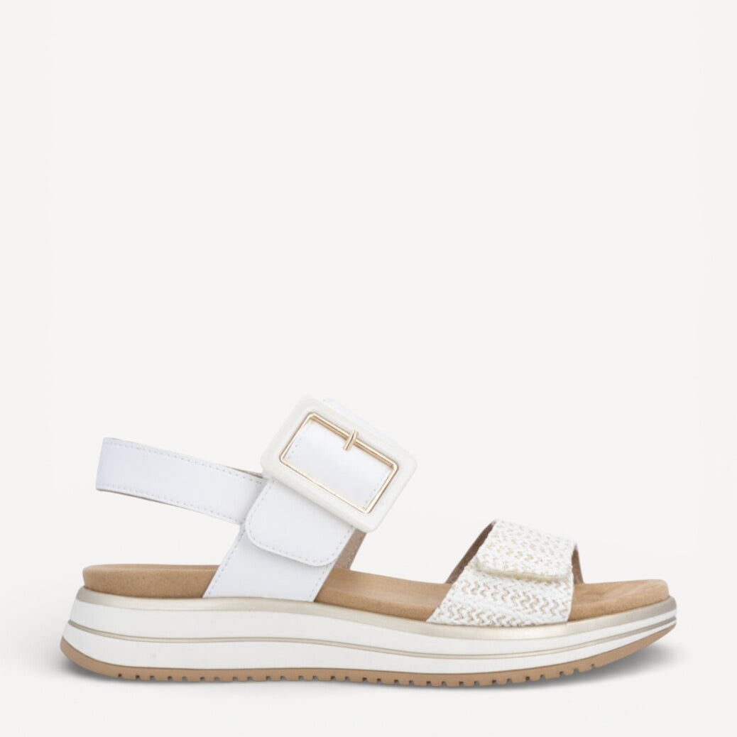 DAMES OPEN SCHOENEN-Wit combi kleur
