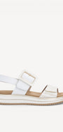 DAMES OPEN SCHOENEN-Wit combi kleur