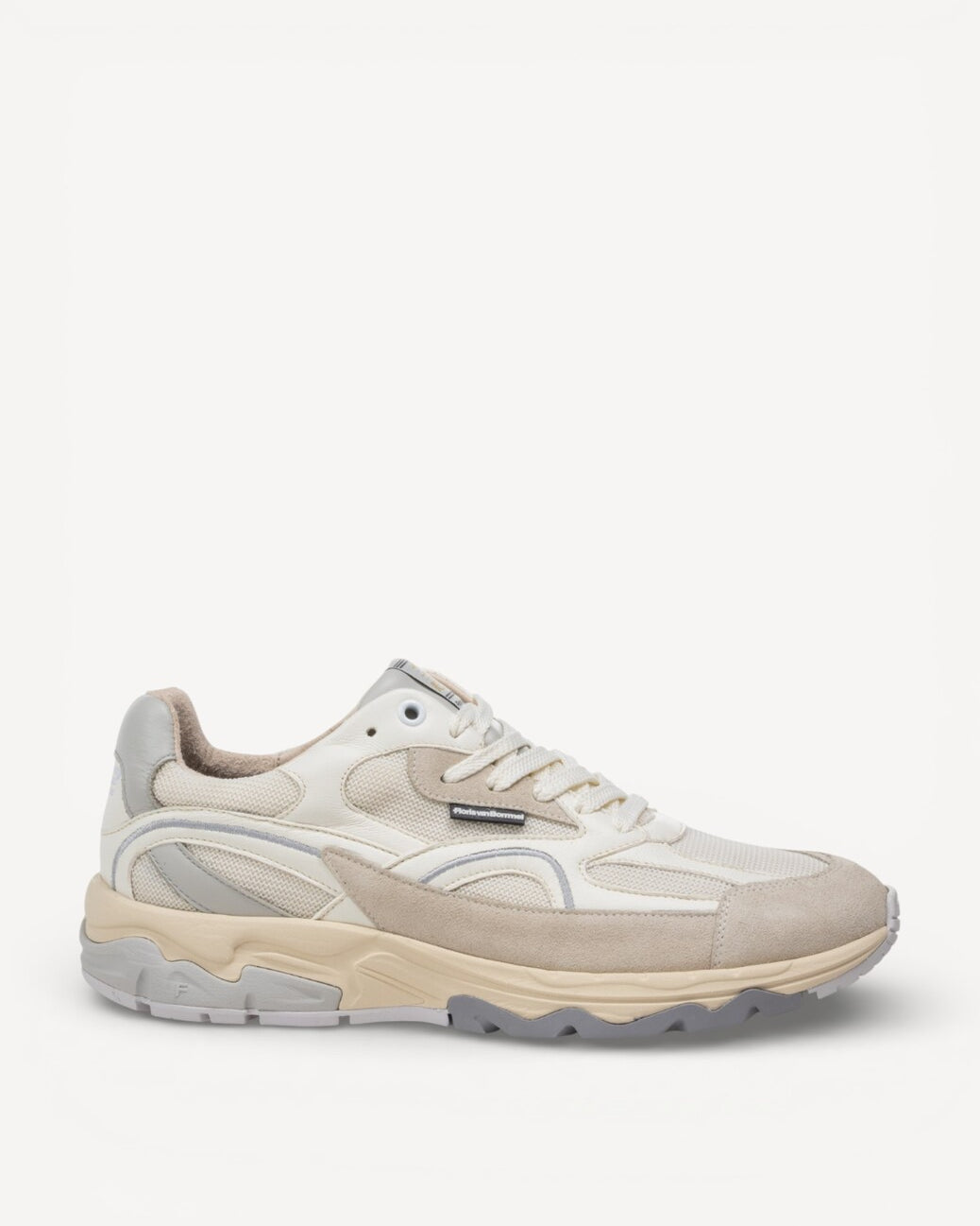 Heren veterschoenen-Beige combi kleur