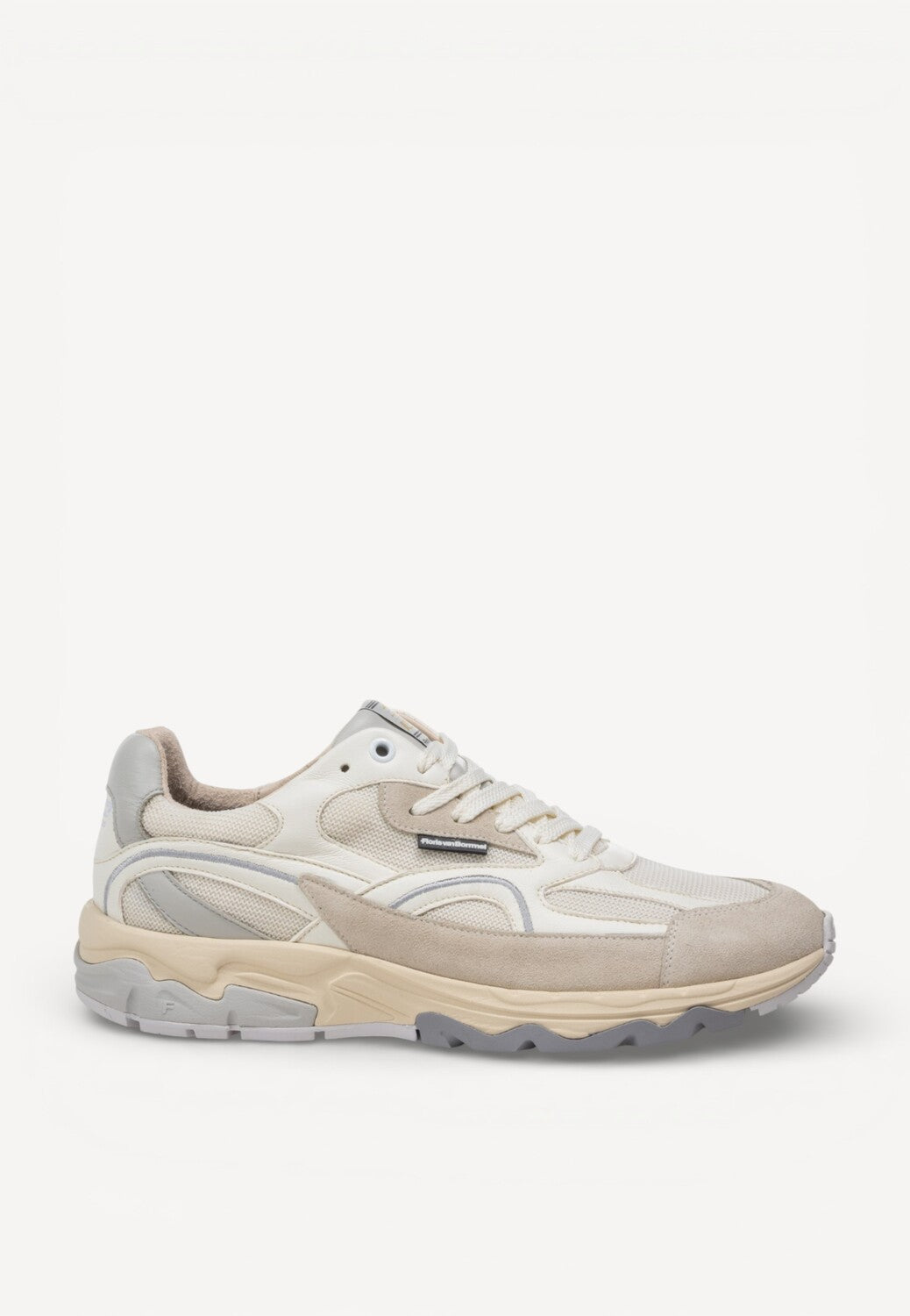 Heren veterschoenen-Beige combi kleur