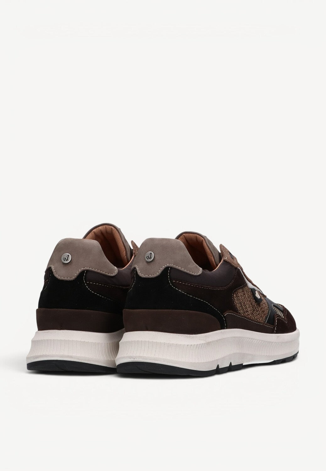 Heren veterschoenen-Bruin combi kleur